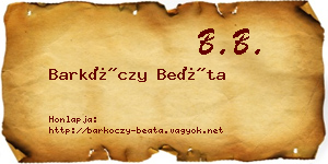 Barkóczy Beáta névjegykártya